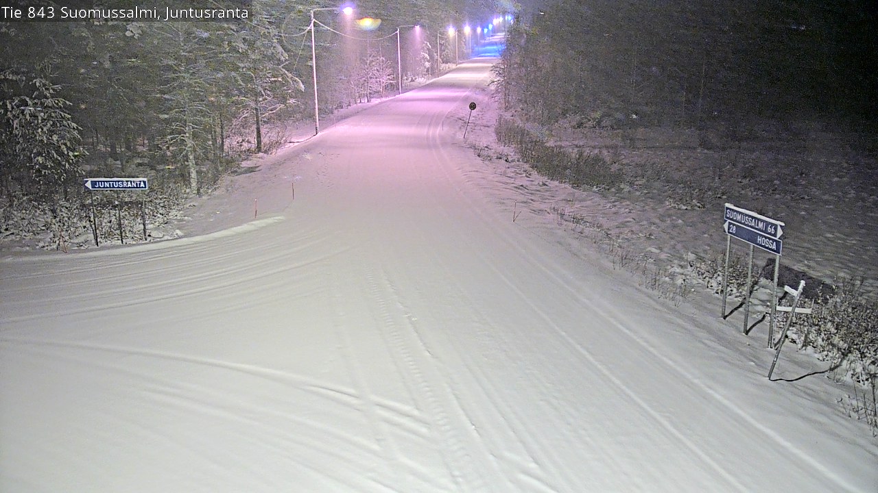 Weather Camera Image Road 843 Suomussalmi, Juntusranta, Suomussalmi, Kainuu