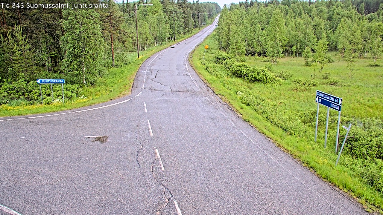 Kelikamerat Kuva Tie 843 Suomussalmi, Juntusranta, Suomussalmi, Kainuu