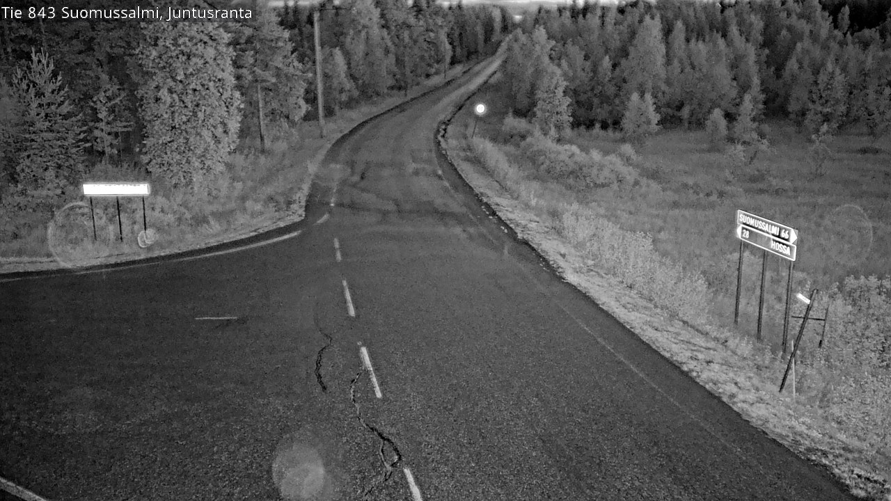Kelikamerat Kuva Tie 843 Suomussalmi, Juntusranta, Suomussalmi, Kainuu