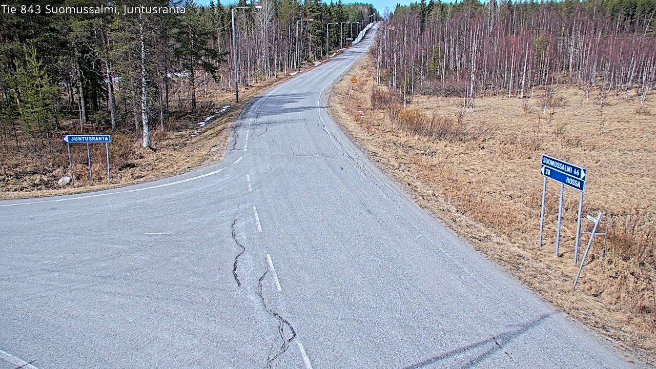 Kelikamerat Kuva Tie 843 Suomussalmi, Juntusranta, Suomussalmi, Kainuu
