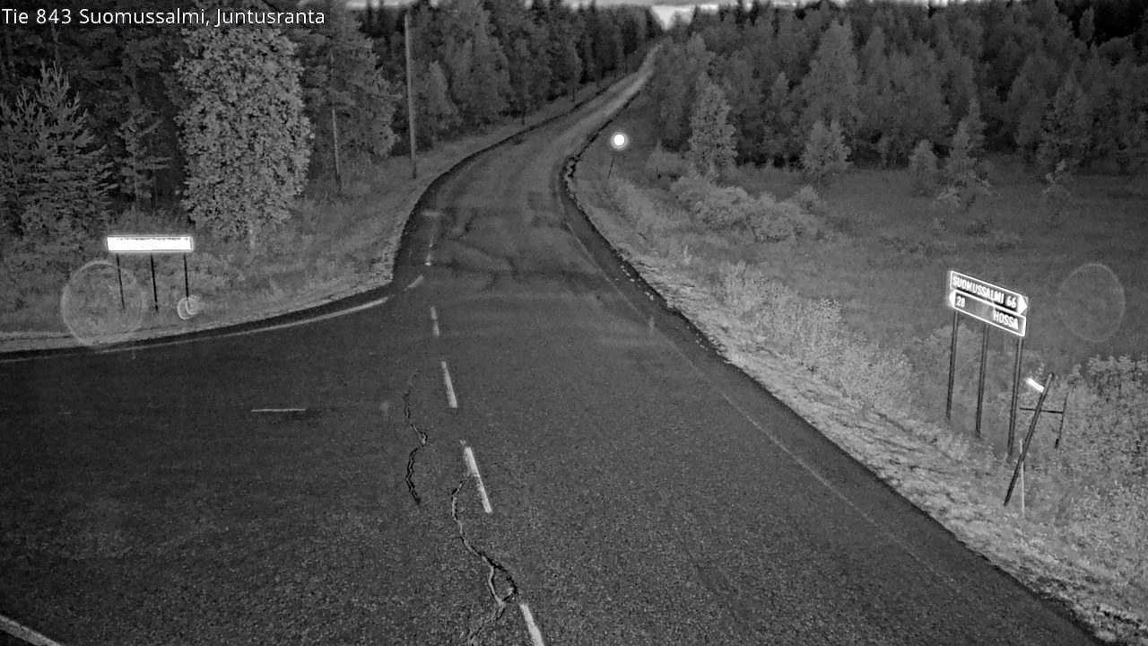 Kelikamerat Kuva Tie 843 Suomussalmi, Juntusranta, Suomussalmi, Kainuu