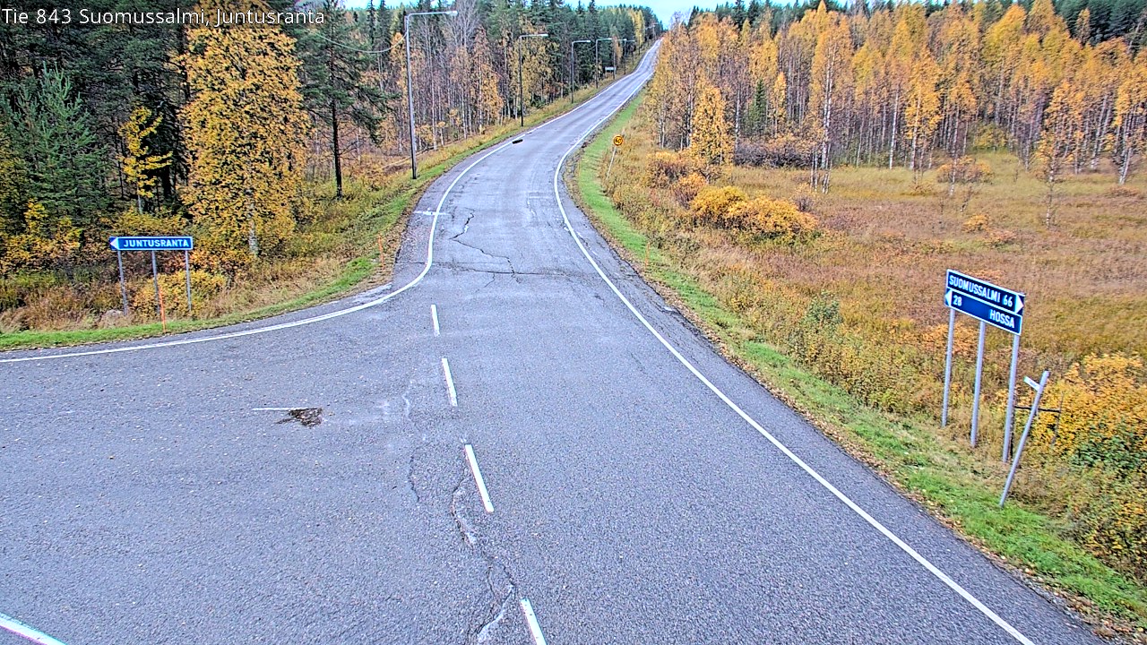 Kelikamerat Kuva Tie 843 Suomussalmi, Juntusranta, Suomussalmi, Kainuu