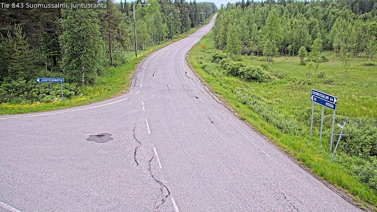 Kelikamerat Kuva Tie 843 Suomussalmi, Juntusranta, Suomussalmi, Kainuu