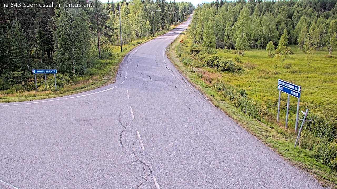 Kelikamerat Kuva Tie 843 Suomussalmi, Juntusranta, Suomussalmi, Kainuu