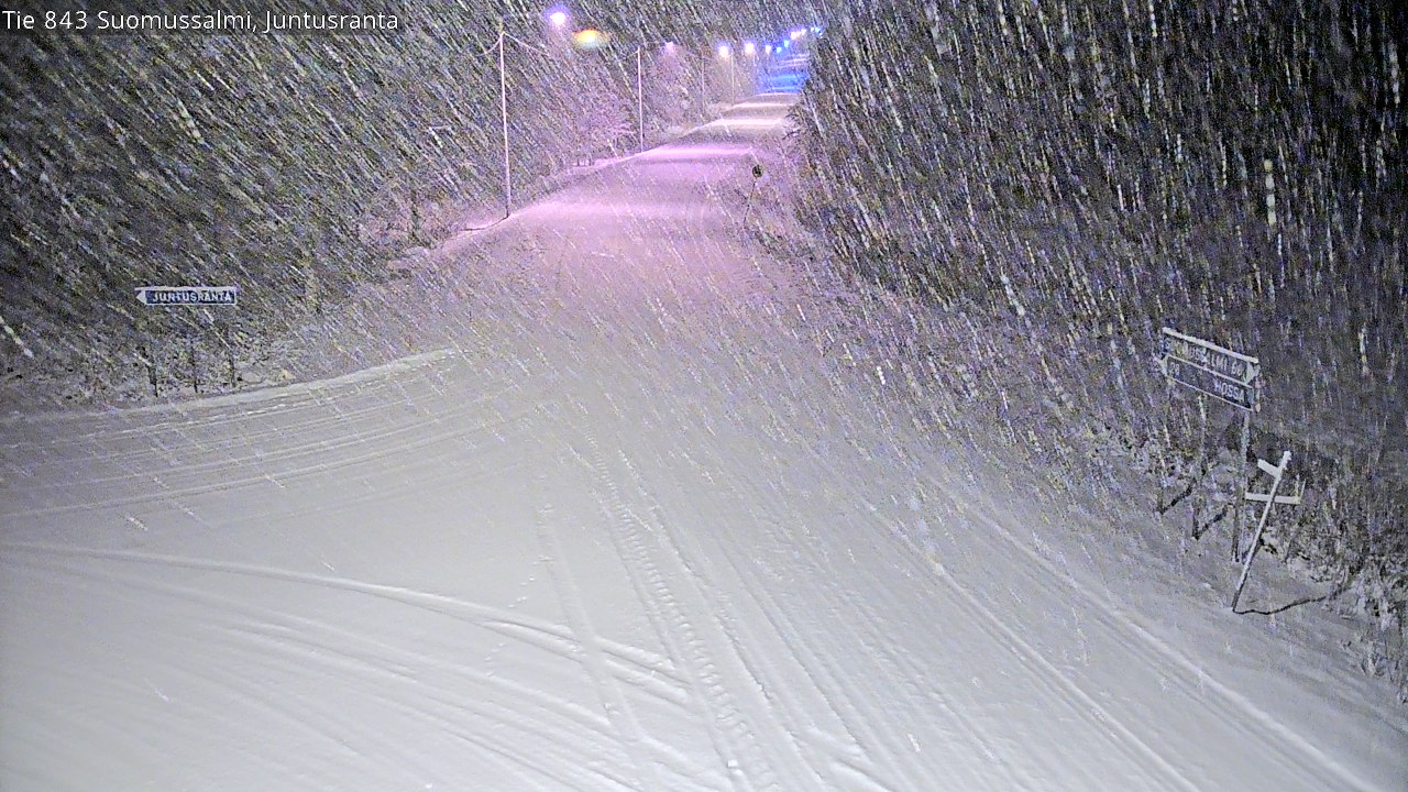 Weather Camera Image Road 843 Suomussalmi, Juntusranta, Suomussalmi, Kainuu