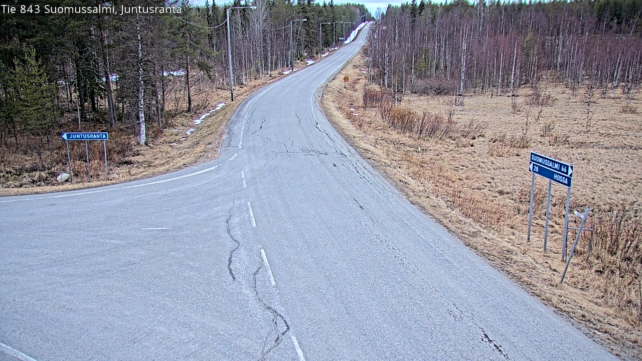 Kelikamerat Kuva Tie 843 Suomussalmi, Juntusranta, Suomussalmi, Kainuu