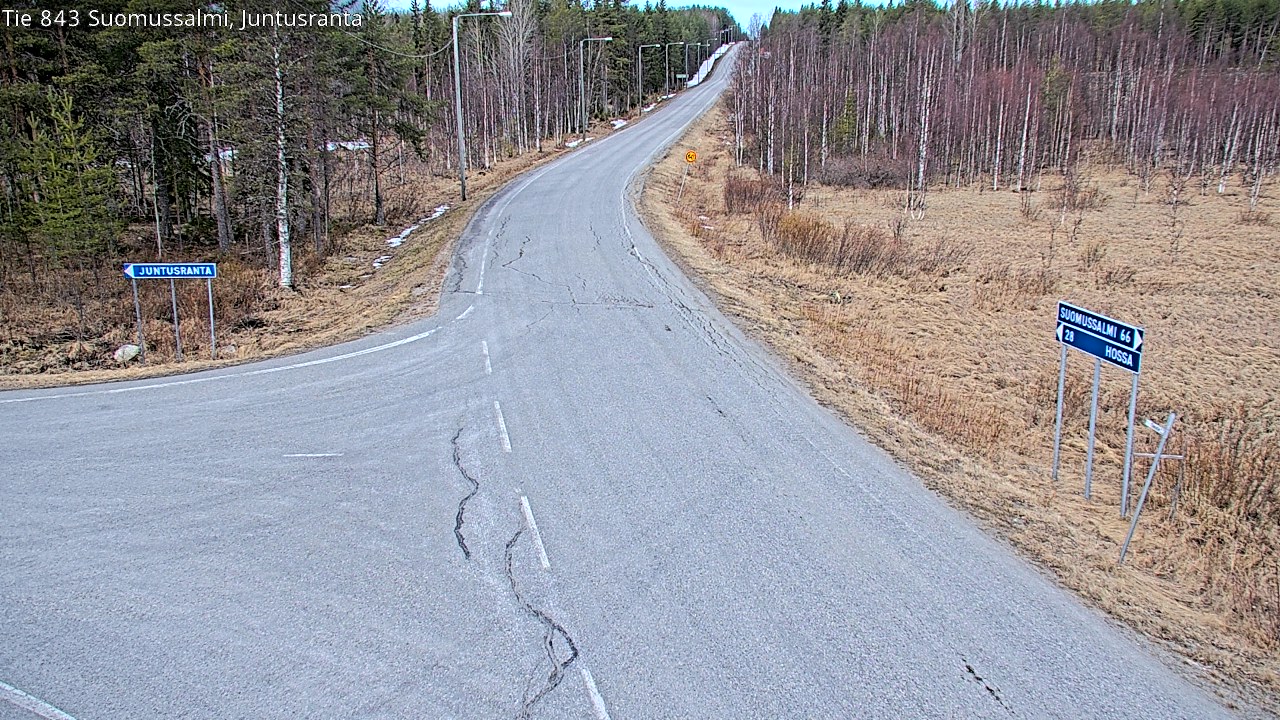 Kelikamerat Kuva Tie 843 Suomussalmi, Juntusranta, Suomussalmi, Kainuu