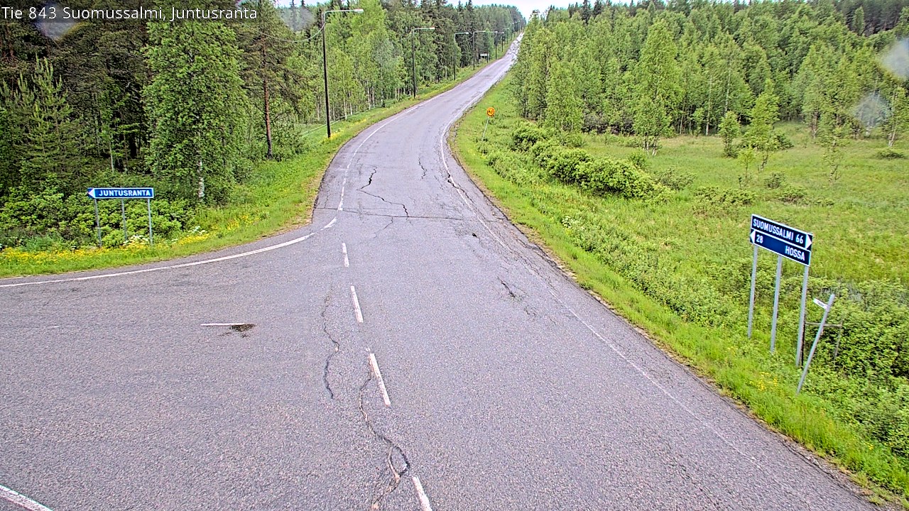 Kelikamerat Kuva Tie 843 Suomussalmi, Juntusranta, Suomussalmi, Kainuu