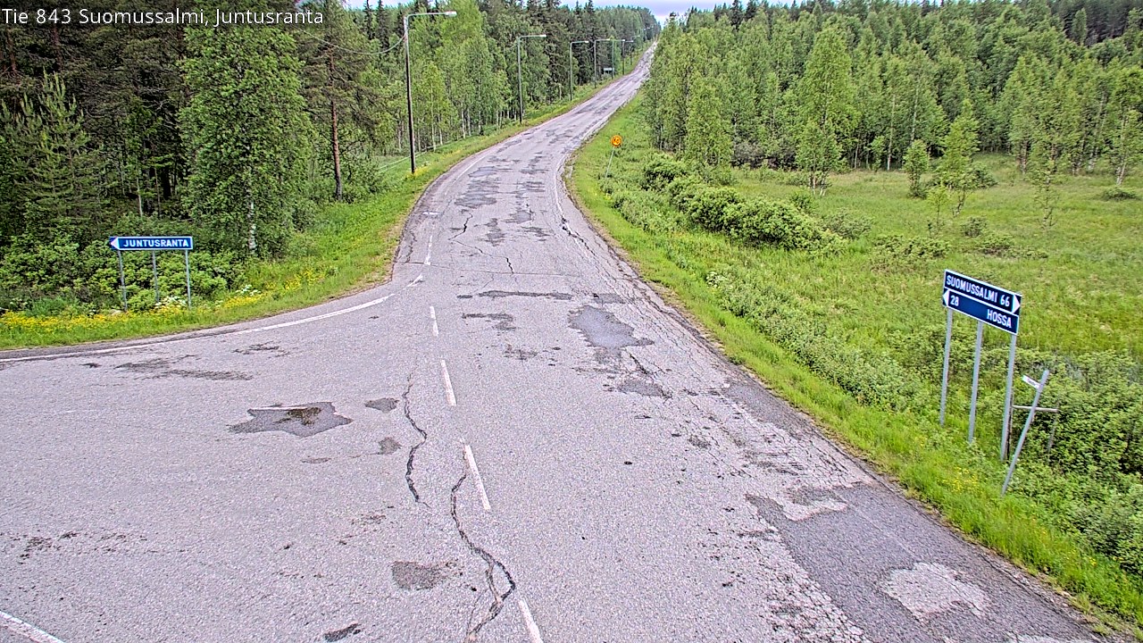 Kelikamerat Kuva Tie 843 Suomussalmi, Juntusranta, Suomussalmi, Kainuu