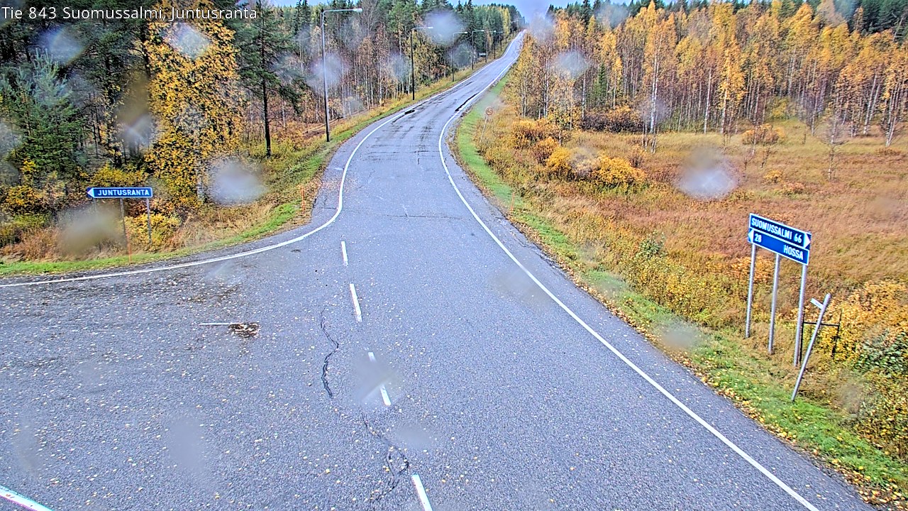 Weather Camera Image Road 843 Suomussalmi, Juntusranta, Suomussalmi, Kainuu