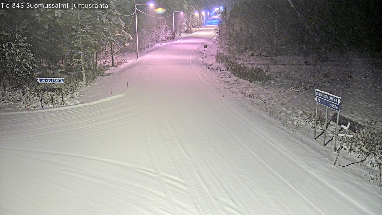 Weather Camera Image Road 843 Suomussalmi, Juntusranta, Suomussalmi, Kainuu