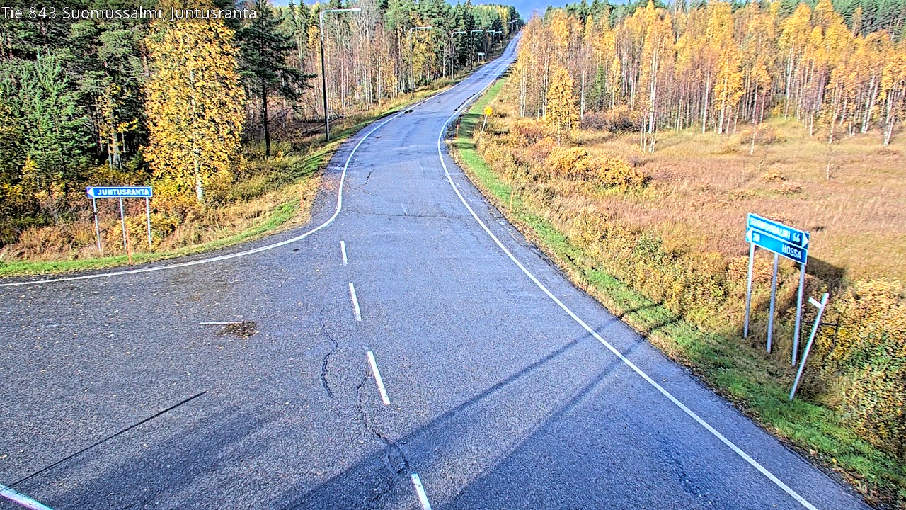 Weather Camera Image Road 843 Suomussalmi, Juntusranta, Suomussalmi, Kainuu