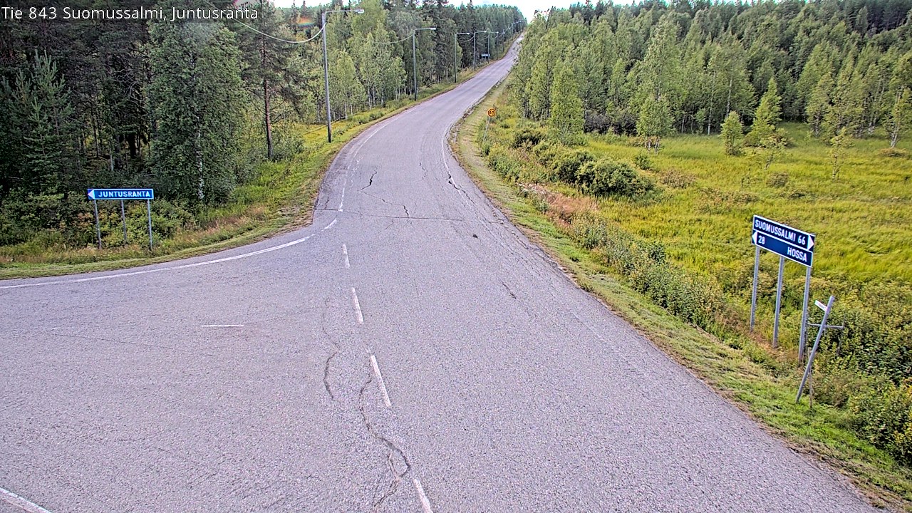Kelikamerat Kuva Tie 843 Suomussalmi, Juntusranta, Suomussalmi, Kainuu