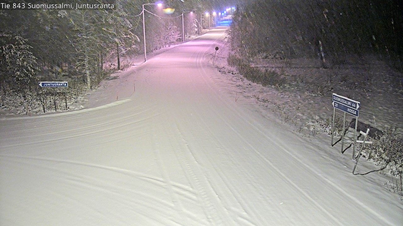 Weather Camera Image Road 843 Suomussalmi, Juntusranta, Suomussalmi, Kainuu