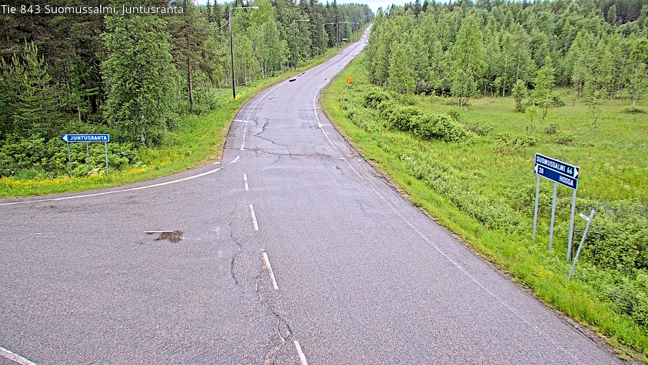 Weather Camera Image Road 843 Suomussalmi, Juntusranta, Suomussalmi, Kainuu