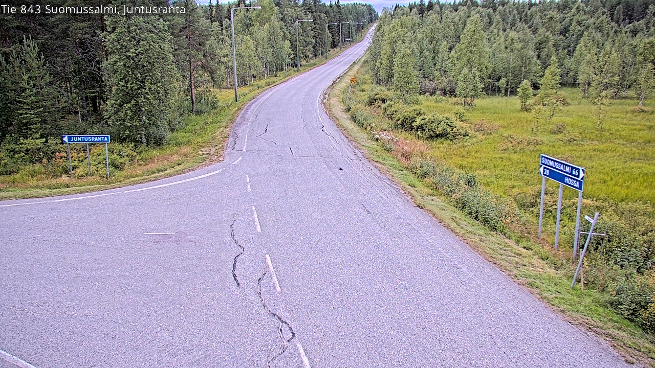 Kelikamerat Kuva Tie 843 Suomussalmi, Juntusranta, Suomussalmi, Kainuu