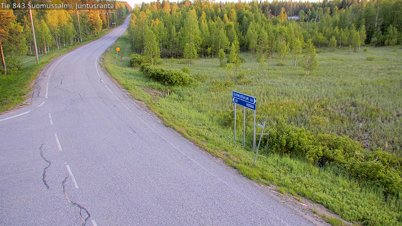 Kelikamerat Kuva Tie 843 Suomussalmi, Juntusranta, Suomussalmi, Kainuu