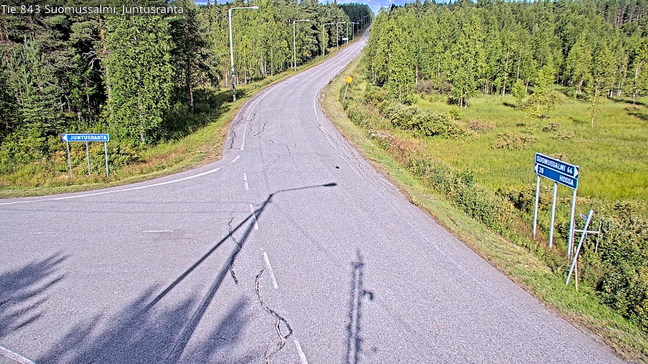 Kelikamerat Kuva Tie 843 Suomussalmi, Juntusranta, Suomussalmi, Kainuu