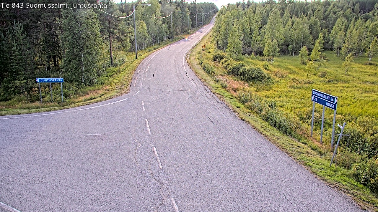 Kelikamerat Kuva Tie 843 Suomussalmi, Juntusranta, Suomussalmi, Kainuu
