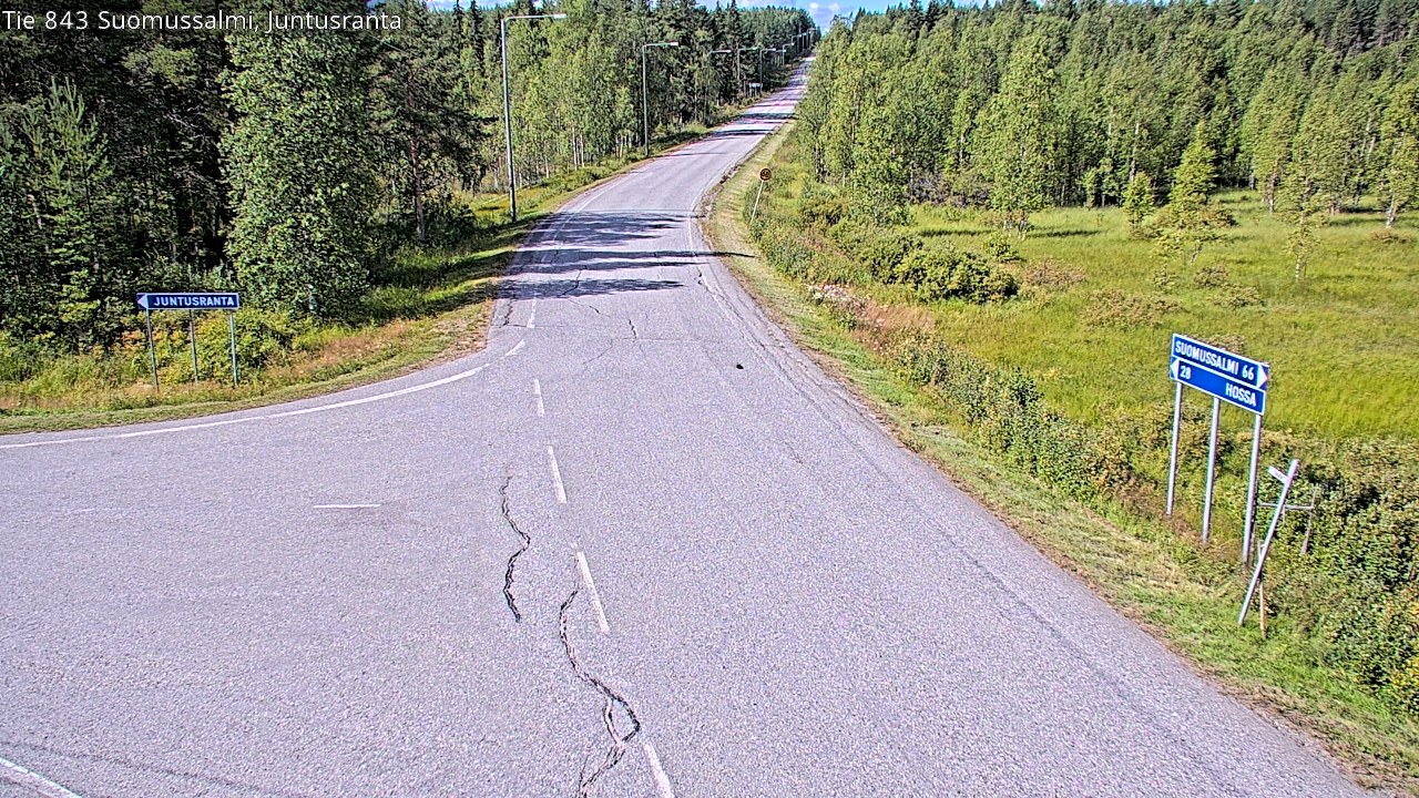 Kelikamerat Kuva Tie 843 Suomussalmi, Juntusranta, Suomussalmi, Kainuu