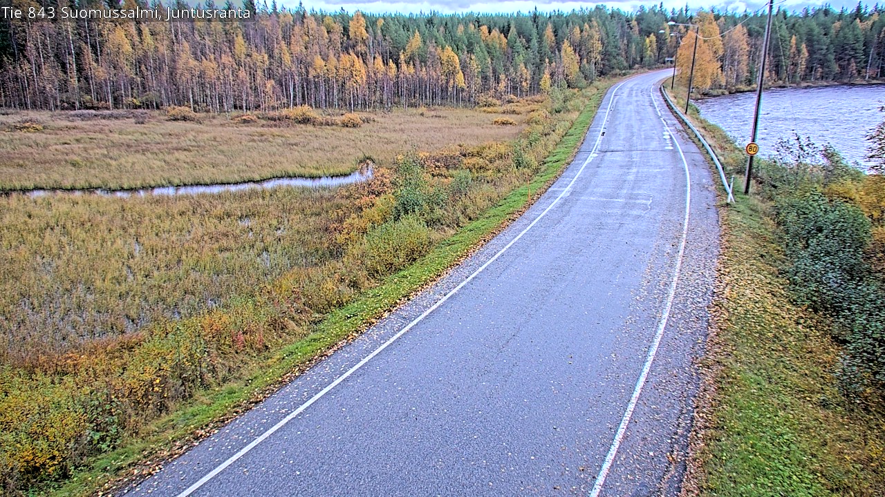 Weather Camera Image Väg 843 Suomussalmi, Juntusranta, Suomussalmi, Kainuu