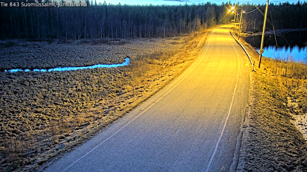 Weather Camera Image Road 843 Suomussalmi, Juntusranta, Suomussalmi, Kainuu
