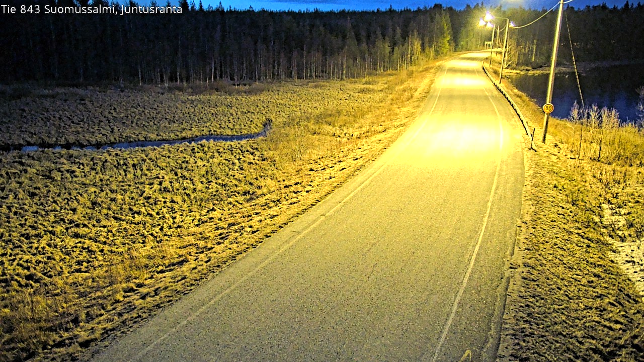 Weather Camera Image Road 843 Suomussalmi, Juntusranta, Suomussalmi, Kainuu