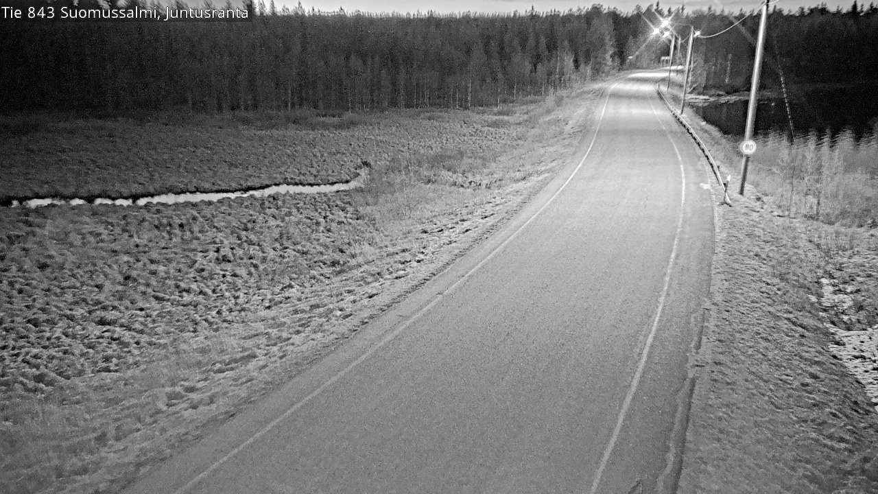 Weather Camera Image Road 843 Suomussalmi, Juntusranta, Suomussalmi, Kainuu