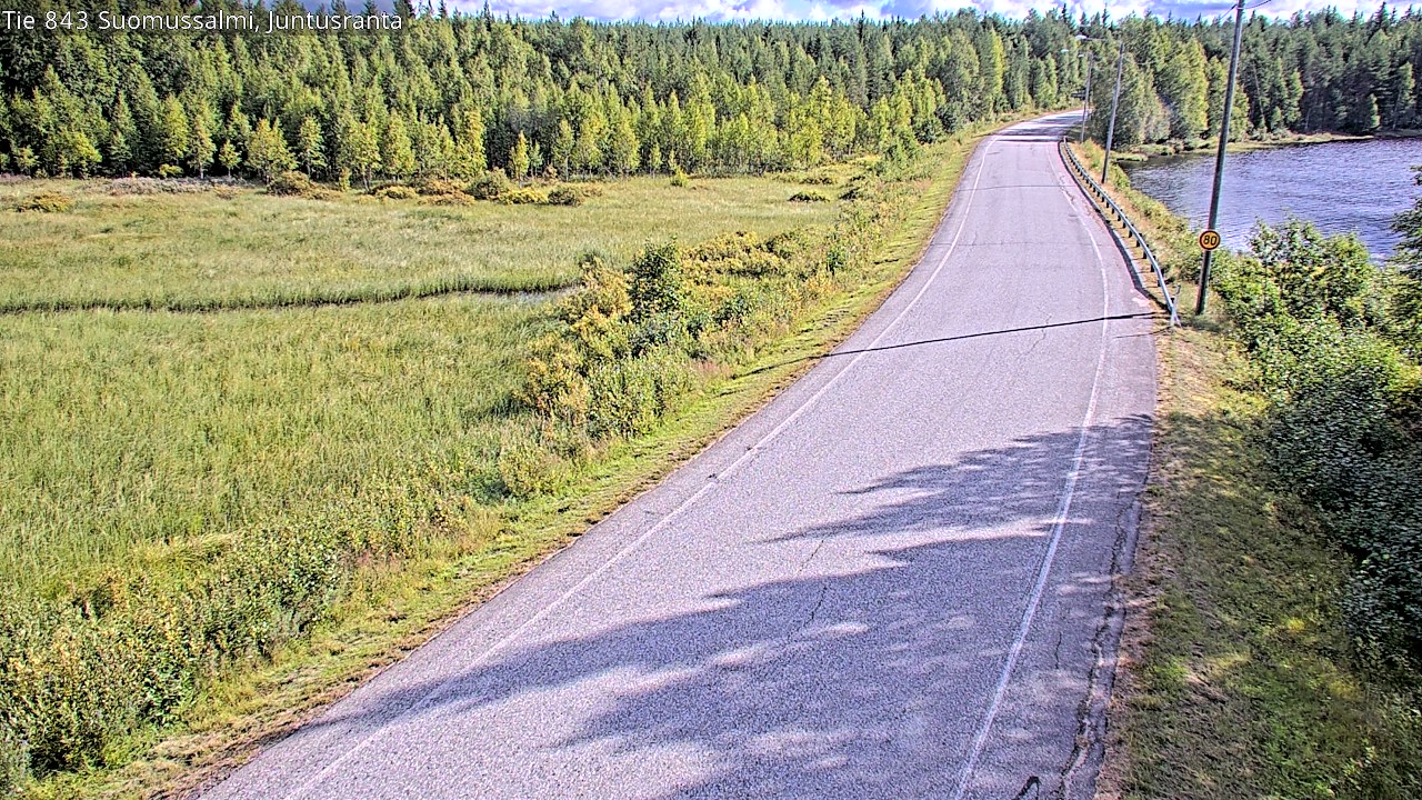 Weather Camera Image Väg 843 Suomussalmi, Juntusranta, Suomussalmi, Kainuu
