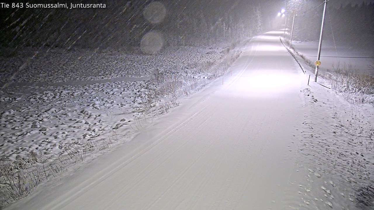 Weather Camera Image Road 843 Suomussalmi, Juntusranta, Suomussalmi, Kainuu