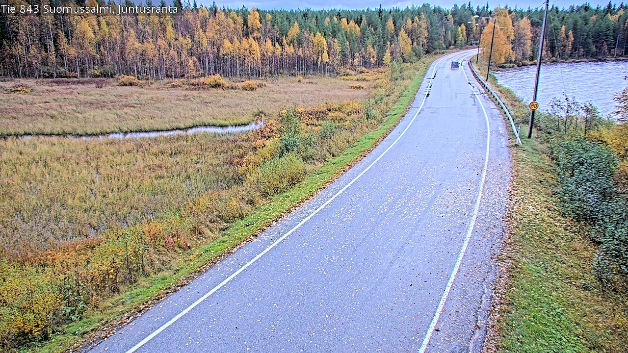 Weather Camera Image Väg 843 Suomussalmi, Juntusranta, Suomussalmi, Kainuu