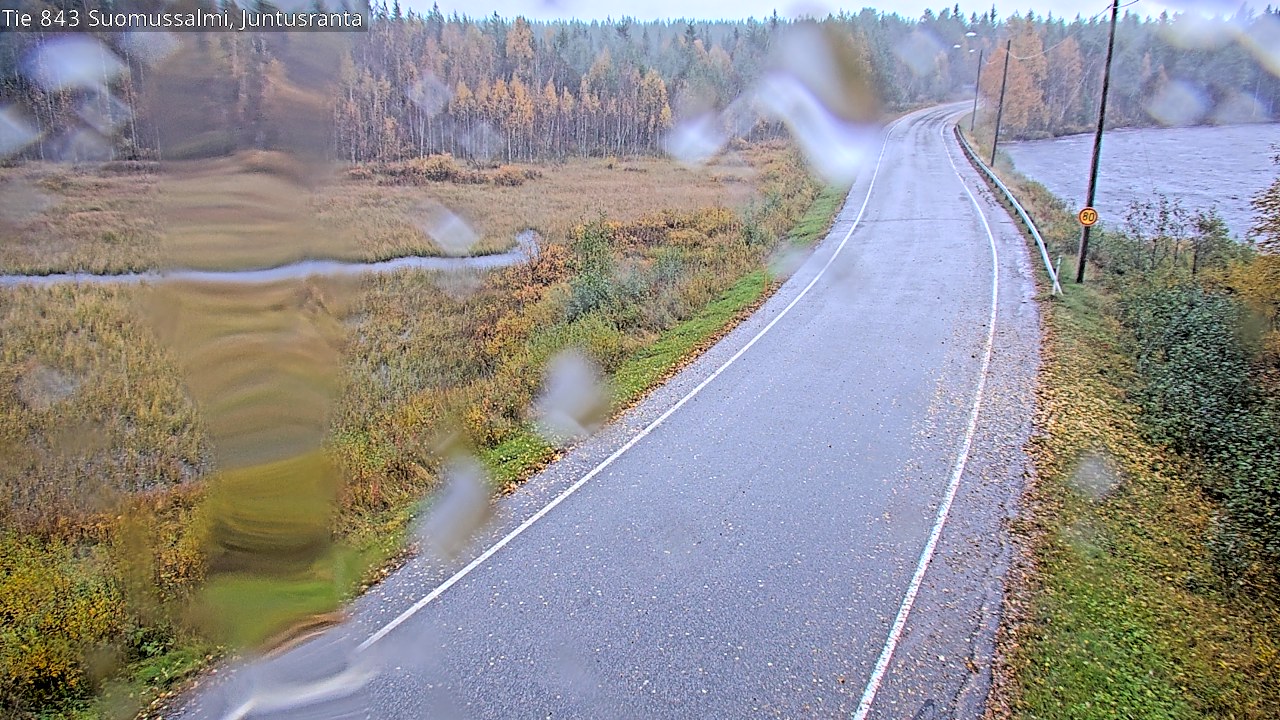 Weather Camera Image Väg 843 Suomussalmi, Juntusranta, Suomussalmi, Kainuu