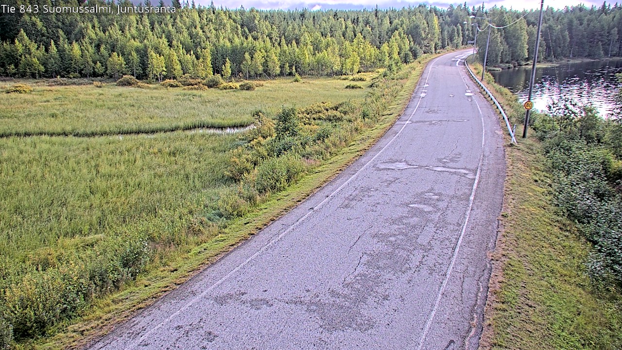 Weather Camera Image Väg 843 Suomussalmi, Juntusranta, Suomussalmi, Kainuu
