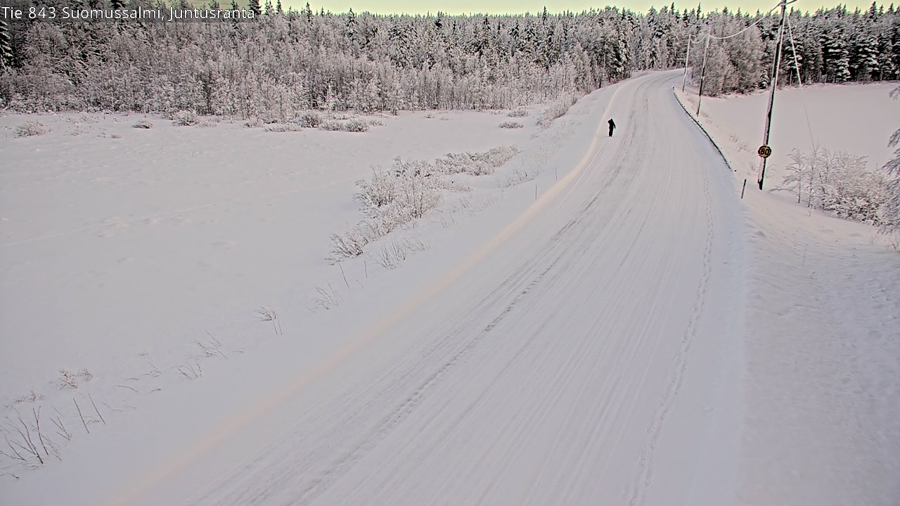 Weather Camera Image Road 843 Suomussalmi, Juntusranta, Suomussalmi, Kainuu