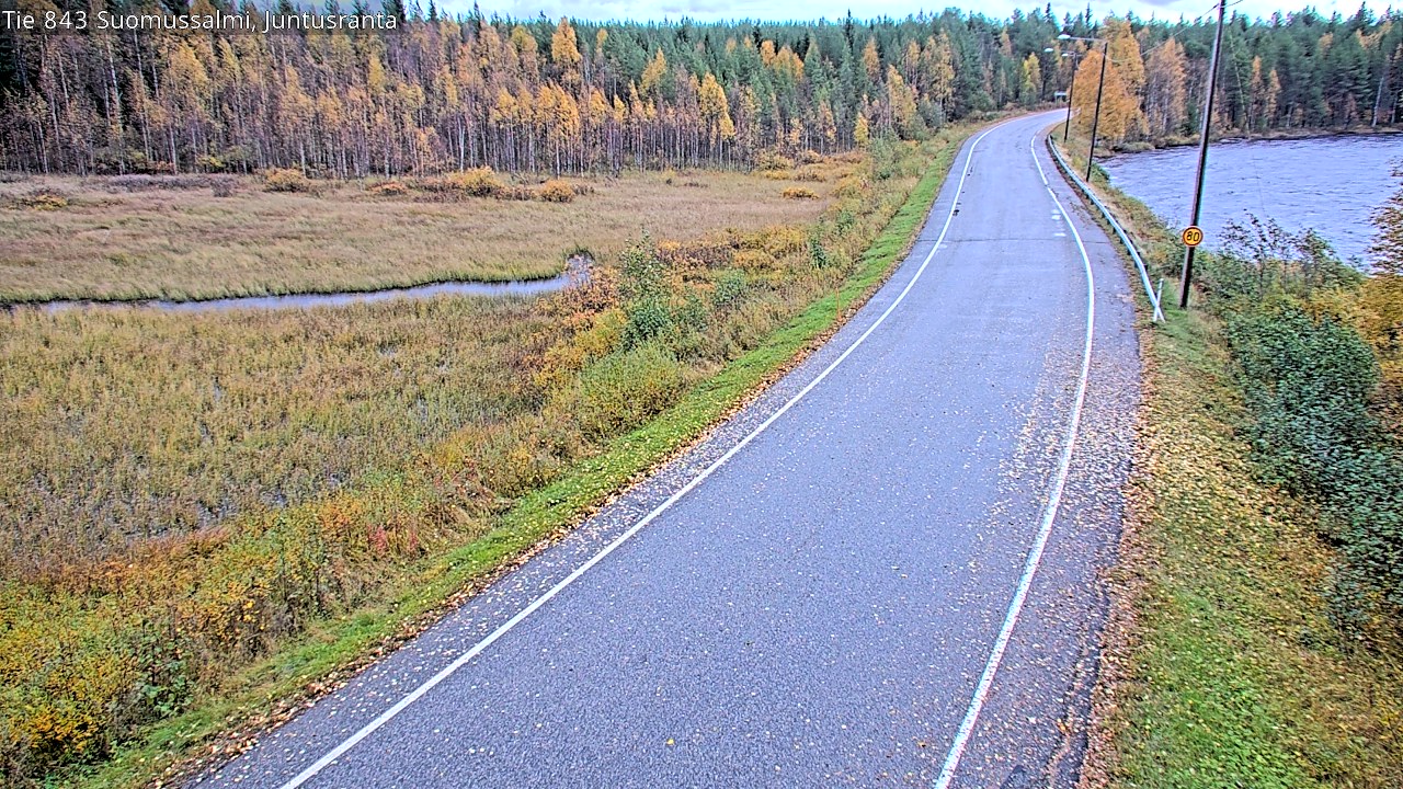 Weather Camera Image Väg 843 Suomussalmi, Juntusranta, Suomussalmi, Kainuu