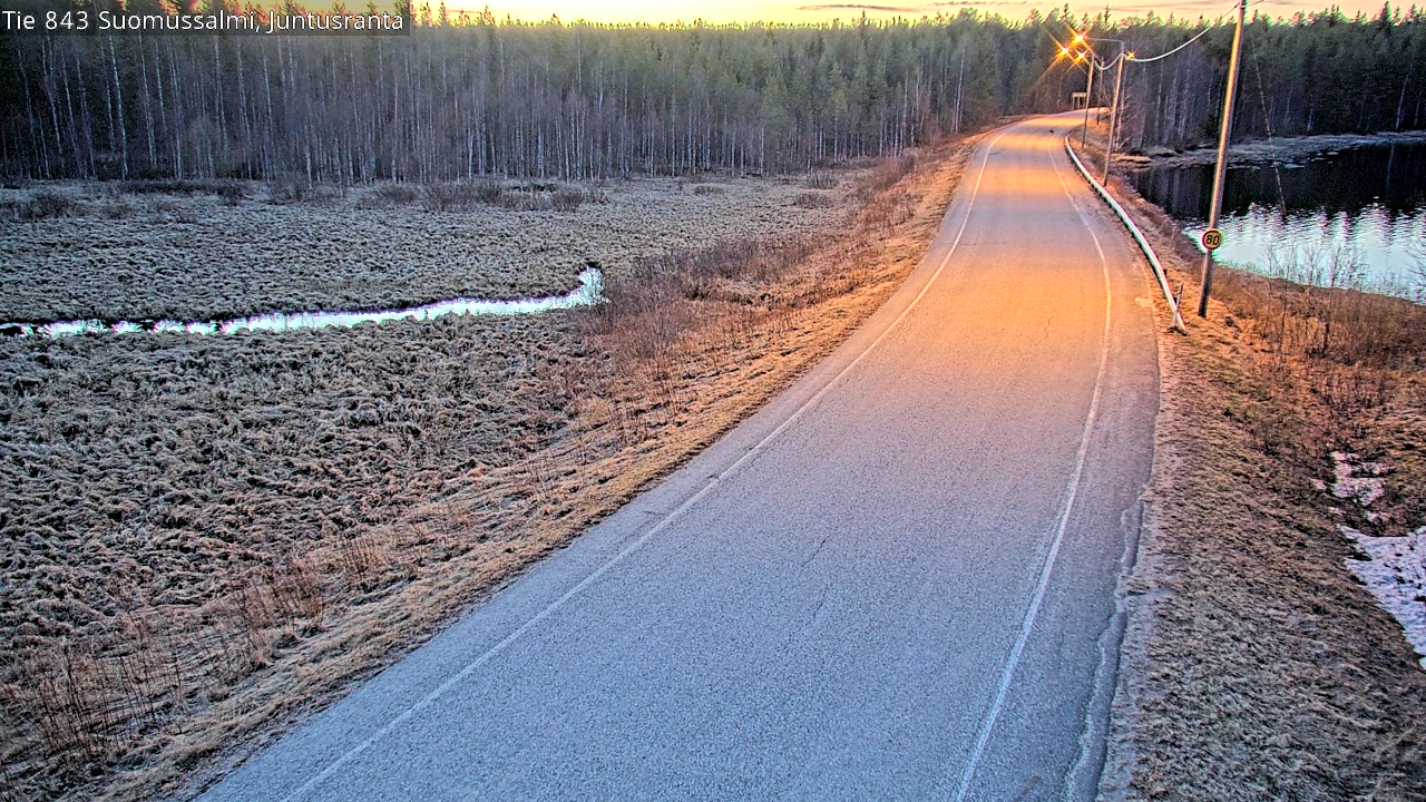 Weather Camera Image Road 843 Suomussalmi, Juntusranta, Suomussalmi, Kainuu