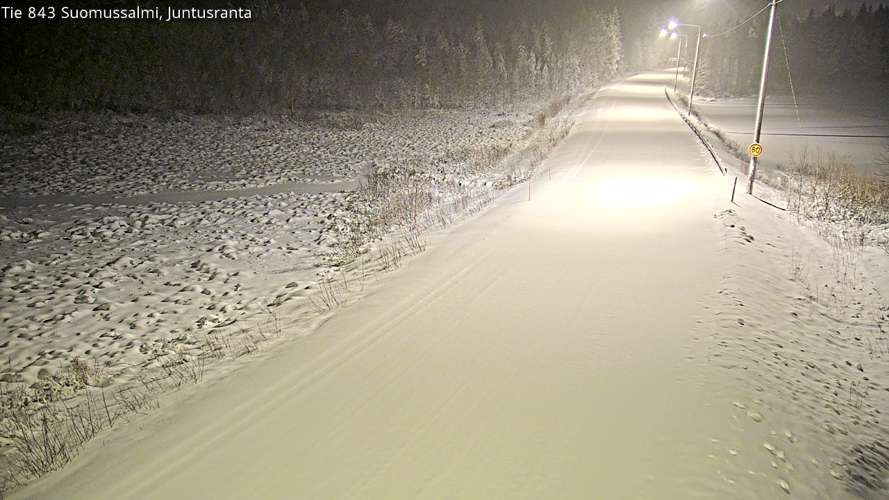 Weather Camera Image Road 843 Suomussalmi, Juntusranta, Suomussalmi, Kainuu