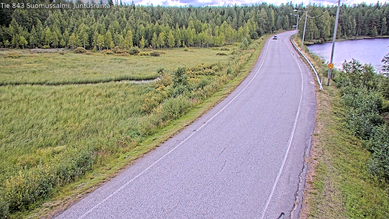 Weather Camera Image Väg 843 Suomussalmi, Juntusranta, Suomussalmi, Kainuu