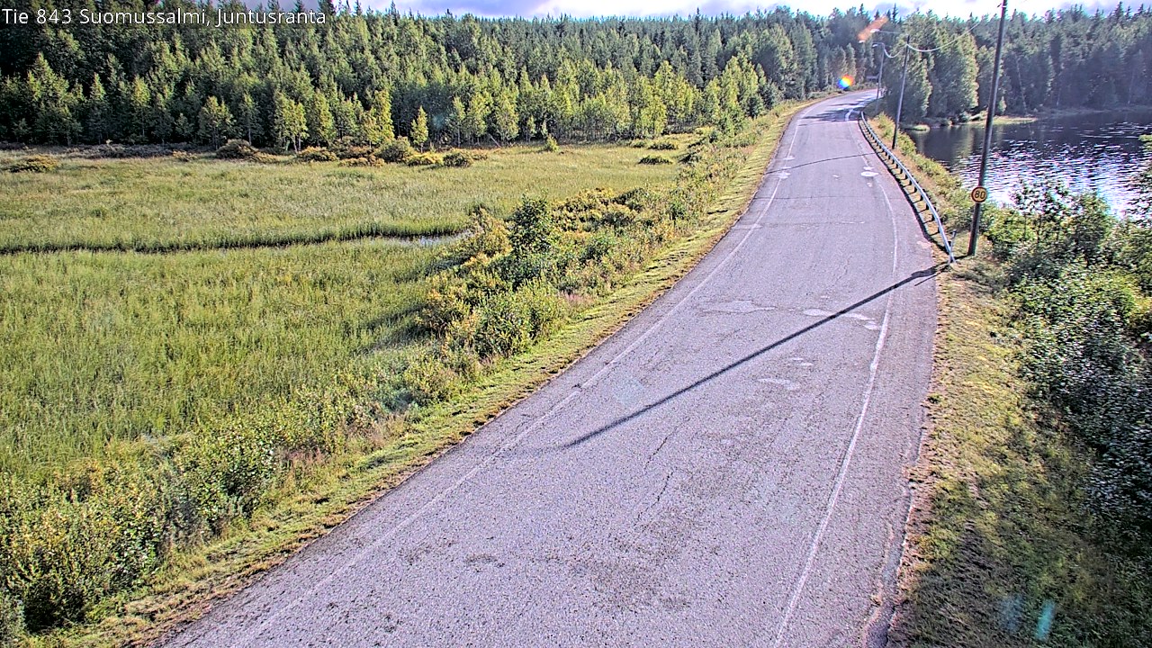 Weather Camera Image Väg 843 Suomussalmi, Juntusranta, Suomussalmi, Kainuu