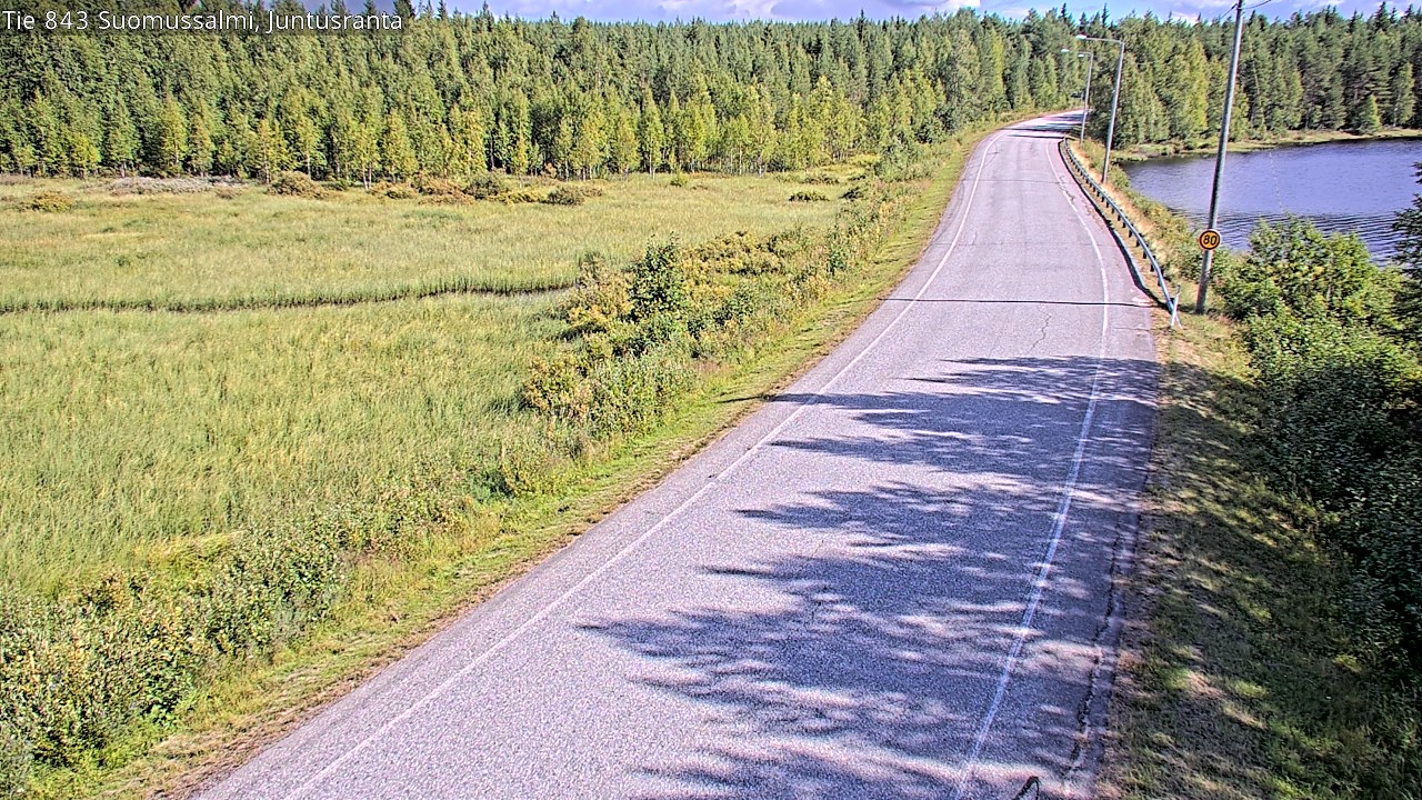 Weather Camera Image Road 843 Suomussalmi, Juntusranta, Suomussalmi, Kainuu