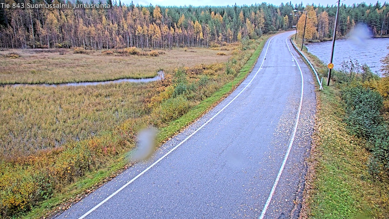 Weather Camera Image Väg 843 Suomussalmi, Juntusranta, Suomussalmi, Kainuu