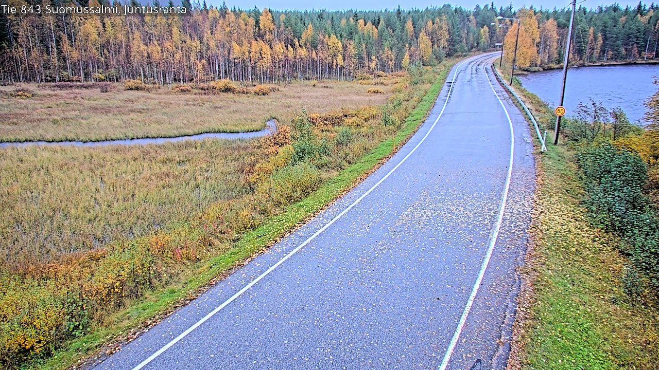 Weather Camera Image Road 843 Suomussalmi, Juntusranta, Suomussalmi, Kainuu