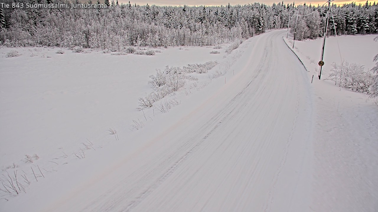 Weather Camera Image Road 843 Suomussalmi, Juntusranta, Suomussalmi, Kainuu