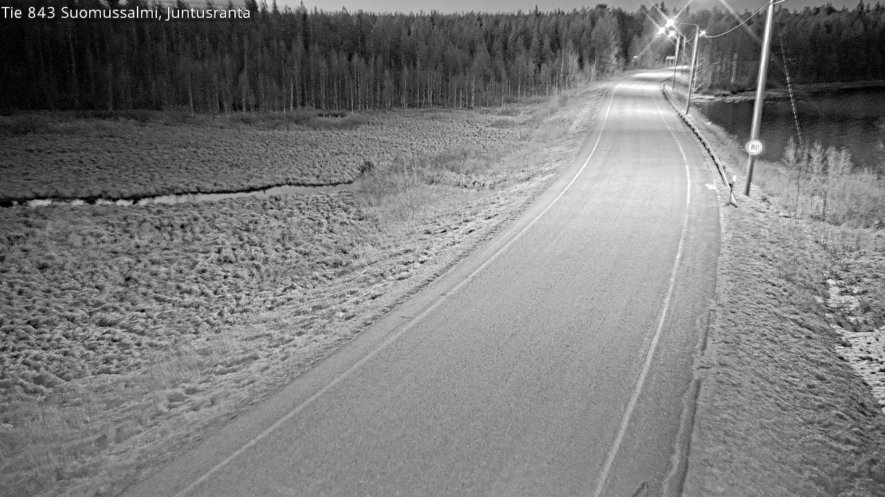 Weather Camera Image Road 843 Suomussalmi, Juntusranta, Suomussalmi, Kainuu