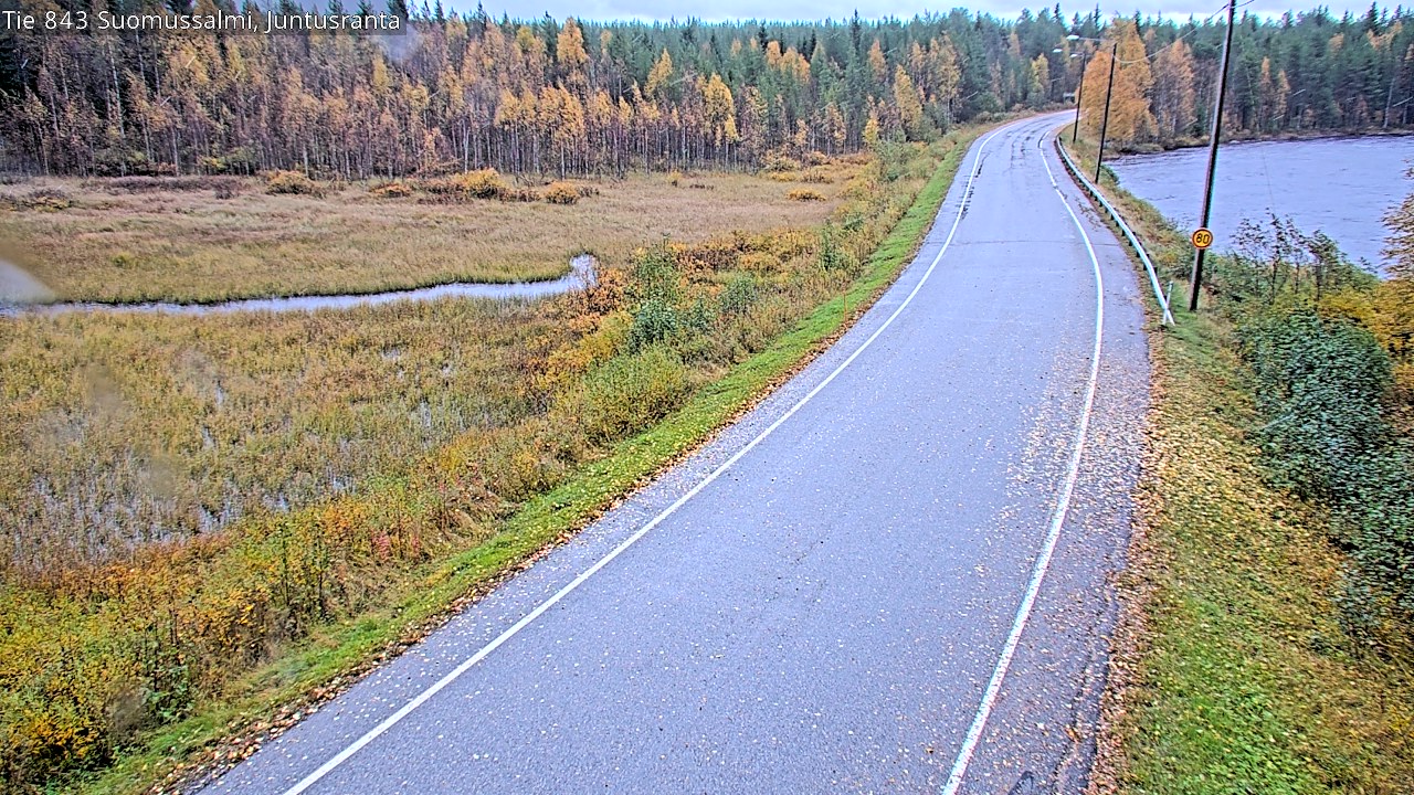 Weather Camera Image Väg 843 Suomussalmi, Juntusranta, Suomussalmi, Kainuu