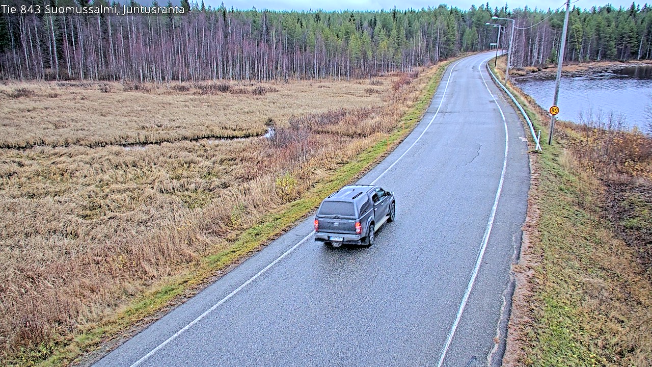 Weather Camera Image Väg 843 Suomussalmi, Juntusranta, Suomussalmi, Kainuu