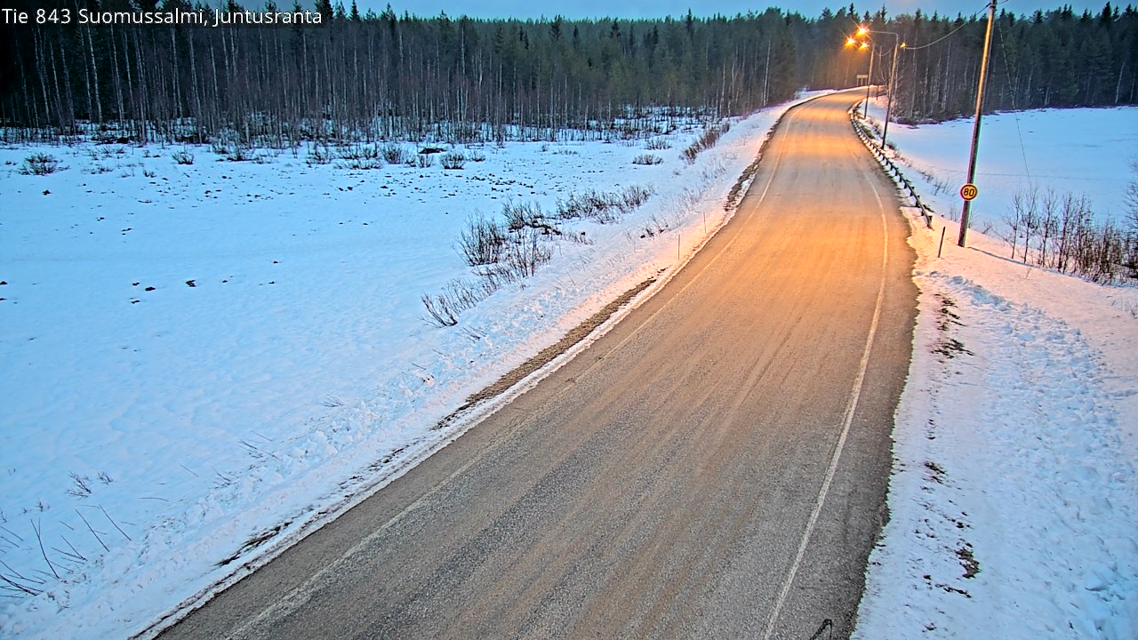 Kelikamerat Kuva Tie 843 Suomussalmi, Juntusranta, Suomussalmi, Kainuu