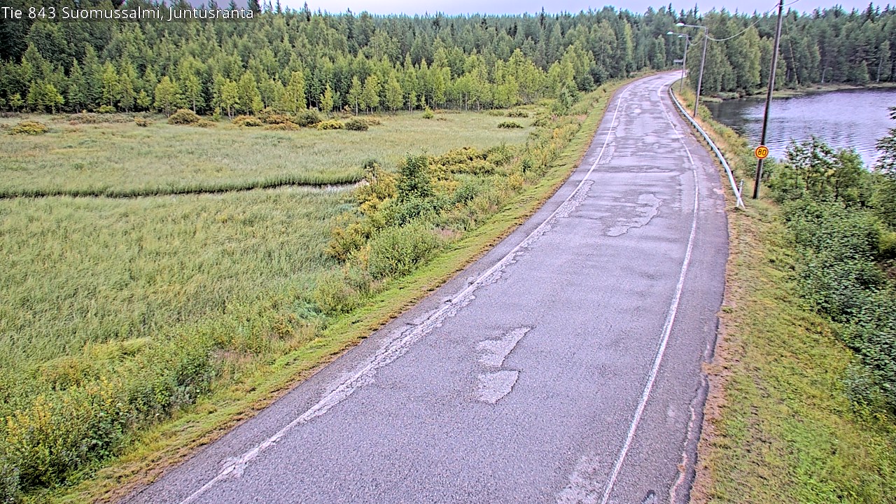 Weather Camera Image Väg 843 Suomussalmi, Juntusranta, Suomussalmi, Kainuu