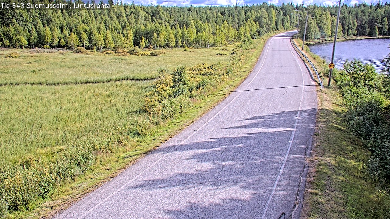 Weather Camera Image Väg 843 Suomussalmi, Juntusranta, Suomussalmi, Kainuu
