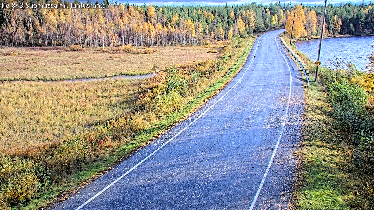 Weather Camera Image Väg 843 Suomussalmi, Juntusranta, Suomussalmi, Kainuu